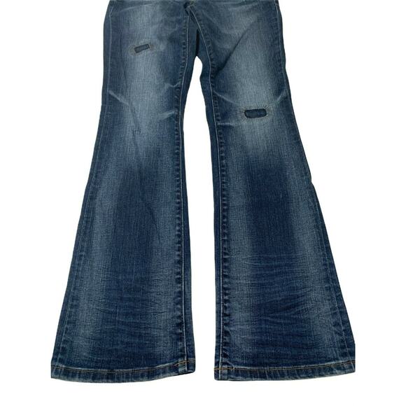 Banana Republic Women's Straight Leg Jeans Size 4 Blue Low Rise Stretch Bootcut - Picture 3 of 10